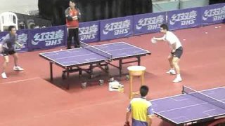 Wang Hao and Li Ching practicing