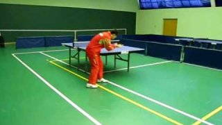 Ma Long Serve training
