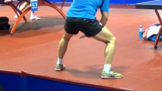 Nice footwork from Wang Hao