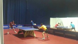 Timo Boll in Training Hall at WTTC 2011