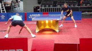 WTTC 2011: JÃ¶rgen Persson and Mattias Karlsson practising