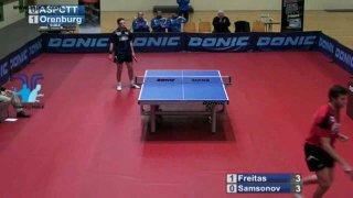 Vladimir Samsonov vs Marcos Freitas[ECL 2011/2012]