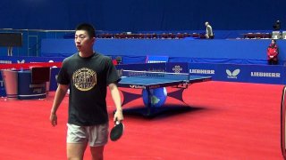 Xu Xin & Ma Long practise at WTTC in Dortmund