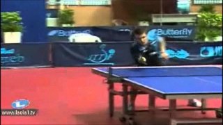 Amazing Table Tennis Shot off Ground