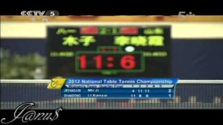2012 China National Championships (WT) MU Zi - LI Xiaoxia [Full Match/Short Form]