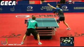 Bastian Steger vs Kim Minseok[ German Open 2012]