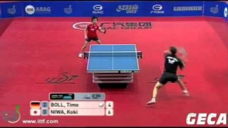 Timo Boll vs Koki Niwa[German Open 2012]