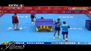 2012 China Super League: Wang Liqin / Shang Kun - Ma Lin / Lin Chen
