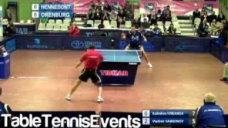 Vladimir Samsonov Vs Kalinikos Kreanga: Match 1 [Champions League 2012/2013]