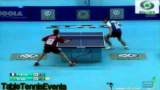 Simon Gauzy Vs Hugo Calderano: Group F [WJTTC India 2012]