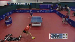 2013 China Trials for WTTC: XU Xin - WANG Liqin [HD] [Full Match/Short Form]