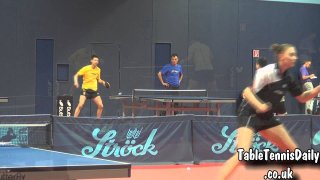 Ma Long and Zhou Yu training at WSA for WTTC 2013