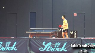 Amazing Table Tennis Skills - Ma Long Left Handed Goes Around The Table!