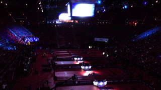 The intro before players presentation at the 2013 WTTC Paris