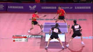 WTTC 2013 Highlights: Wang Liqin/Zhou Yu vs Andrew Baggaley/Daniel Reed (Round 1)