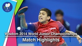 2014 Junior Worlds Highlights: Jha Kanak (USA) Vs Victor Ma (NZL)