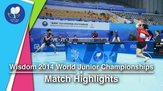 2014 Junior Worlds Highlights: Yuto Muramatsu Vs Yu Ziyang (Team FINAL)