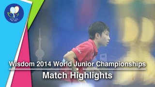 2014 Junior Worlds Highlights: Yu Ziyang Vs Liu Dingshuo (1/2 Final)