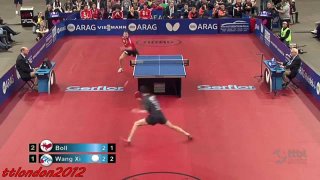 Timo Boll vs Wang Xi (German League 2015)