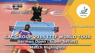 German Open 2015 Highlights: ZHANG Qiang vs SOLJA Petrissa (1/16)
