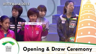 Opening & Draw Ceremony for #ITTFWorlds2015 in Suzhou