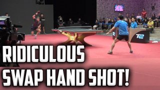Timo Boll hits the most ridiculous swap hand shot ever | T2 APAC
