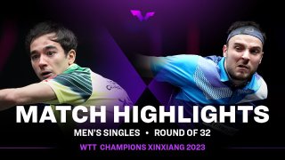 Hugo Calderano vs Simon Gauzy | Round 32 | WTT Champions Xinxiang 2023