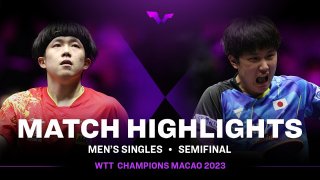 Wang Chuqin vs Tomokazu Harimoto | MS SF | WTT Champions Macao 2023