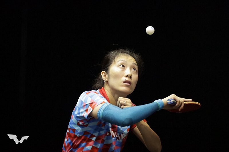 Munich, Germany. 18th Aug, 2022. Table Tennis: European Championship,  Doubles, Women, Final, Samara/Dragoman (Romania) - Polcanova  (Austria)/Sz·cs (Romania): Sofia Polcanova and Bernadette Szocs (r) in  action. Credit: Kolbert-Press/Gamel/dpa/Alamy Live